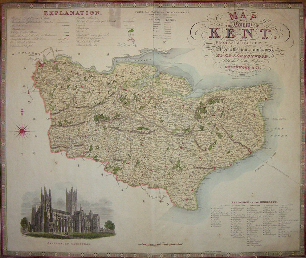 Map of Kent - Greenwood